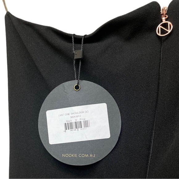 NWT NOOKIE Lust One-Shoulder Maxi Dress in Black Size M - Picture 10 of 10